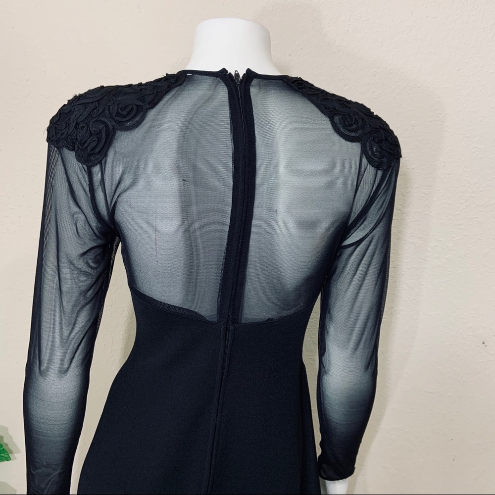 SOLD Betsy & Adam Vintage 90’s Sheer Dress - Picture 9 of 12